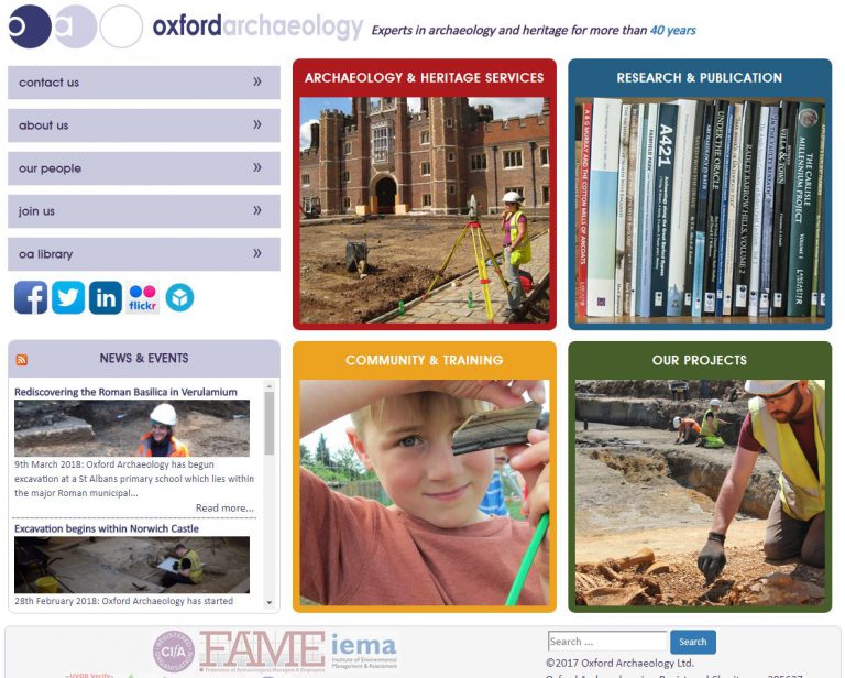 Read more about the article Oxford Archaeology website