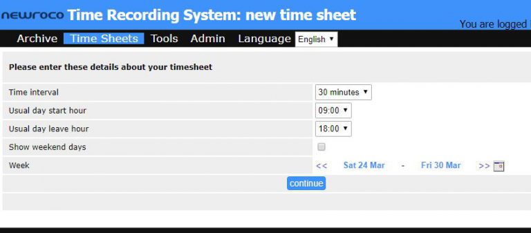 Read more about the article Time recording system